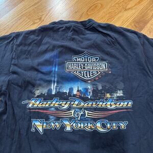 Vintage Harley-Davidson T-Shirt New York City Black Mens L NYC 2005 Motorcycle